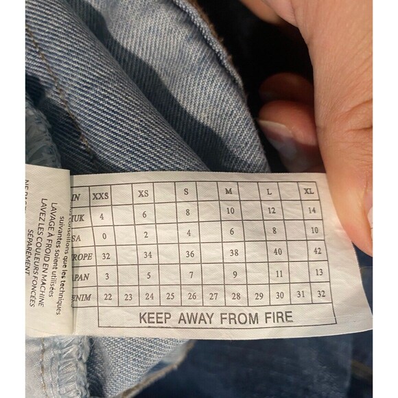 One Teaspoon 2020 High Waist Denim Distressed Destroyed Mini Jean Skirt Size 25 - Picture 8 of 10